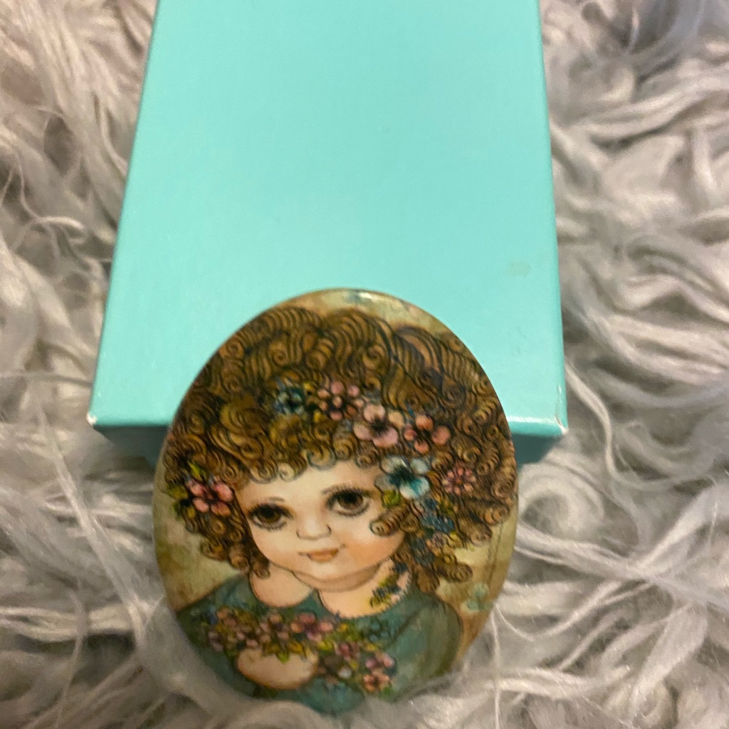 Vintage Little Girl Small Mirror Vintage Vintage Vintage